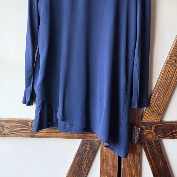 Chico's Blue Tunic with Sheer Overlay - Picture 3 of 5